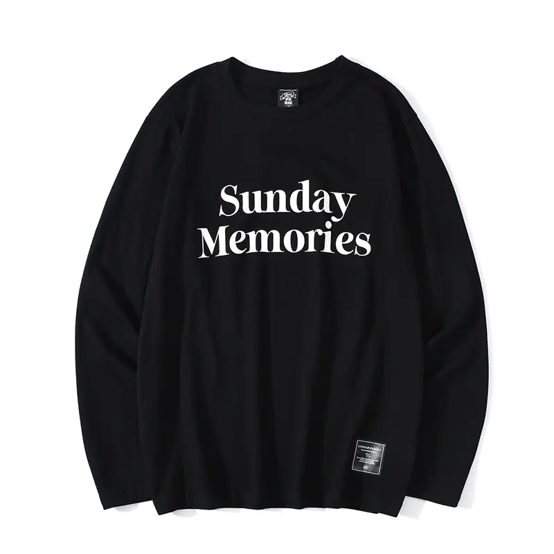 Men's Black Sunday Memories Sweatshirt Round Neck - Image 2