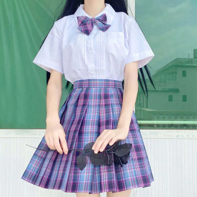 Genuine JK Plaid Pleated Skirt Uniform Set - Image 106