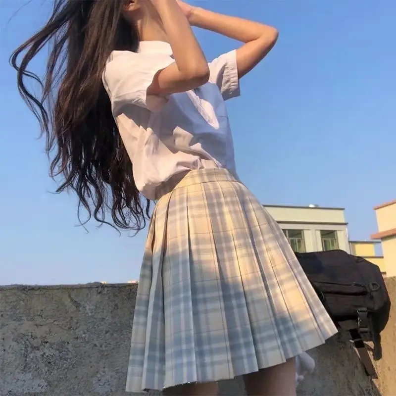 Genuine JK Plaid Pleated Skirt Uniform Set - Image 113