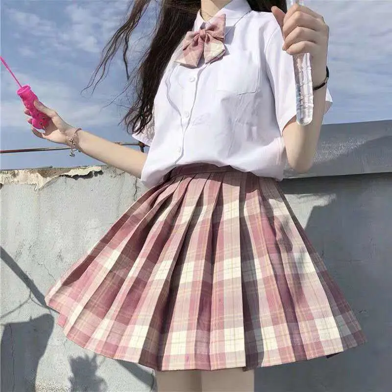 Genuine JK Plaid Pleated Skirt Uniform Set - Image 115