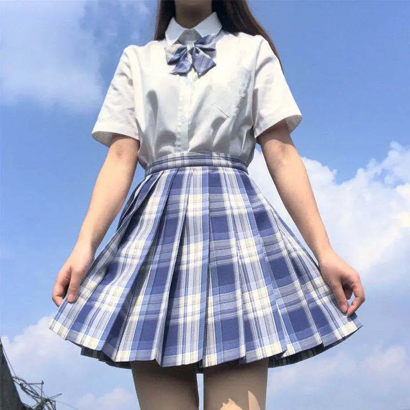 Genuine JK Plaid Pleated Skirt Uniform Set - Image 118