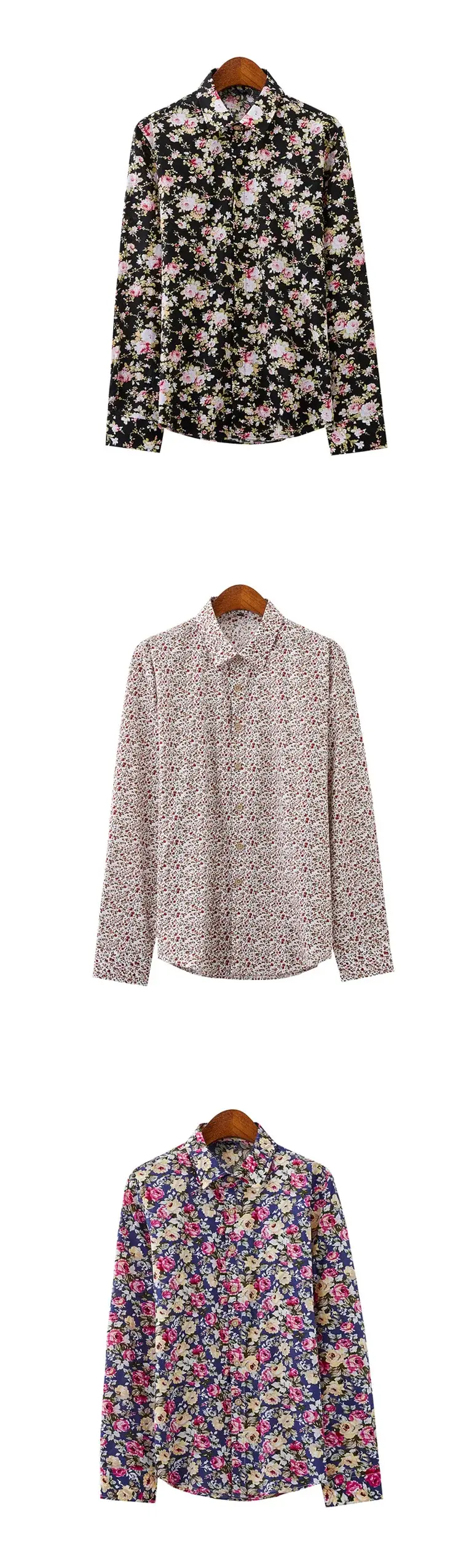 Men's Cotton Floral Shirt Long Sleeve — feature 4