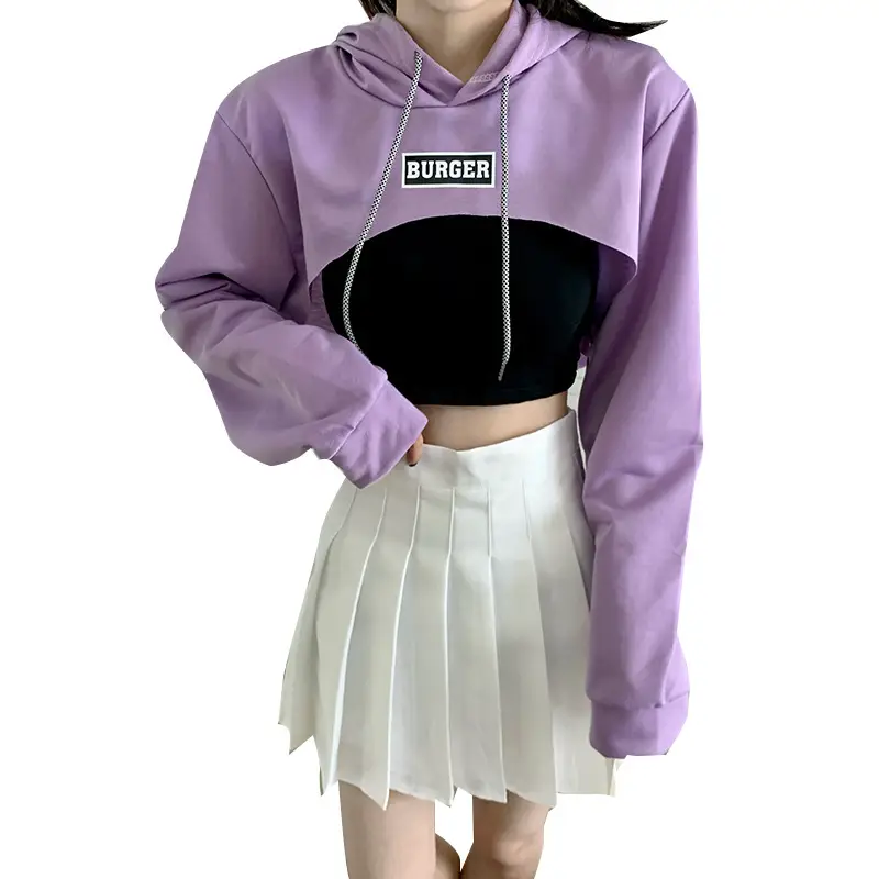 Women's Neon Long Sleeve Hoodie Set High Waist Black Pants - Image 13