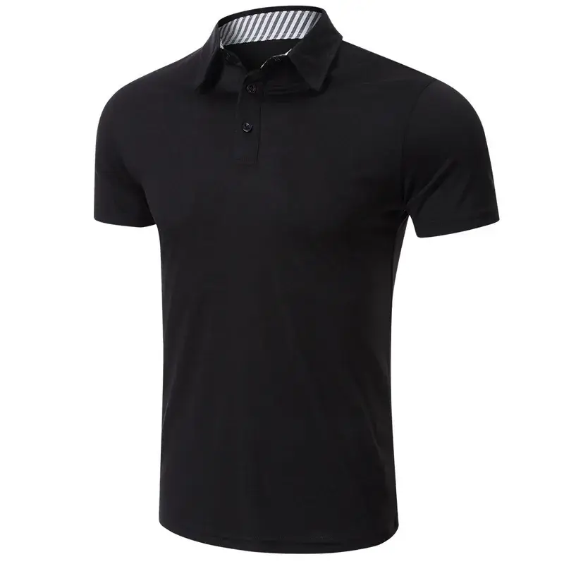 Men's Black Short Sleeve Polo Shirt 2020 - Image 3