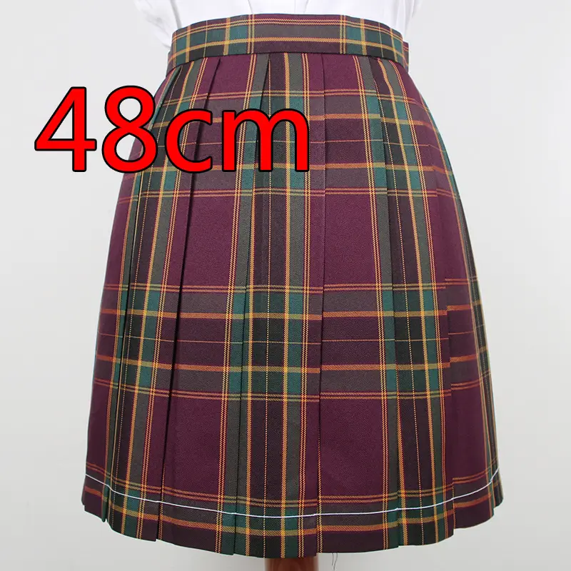 Japanese Plaid High Waist Skirt 48cm - Image 8