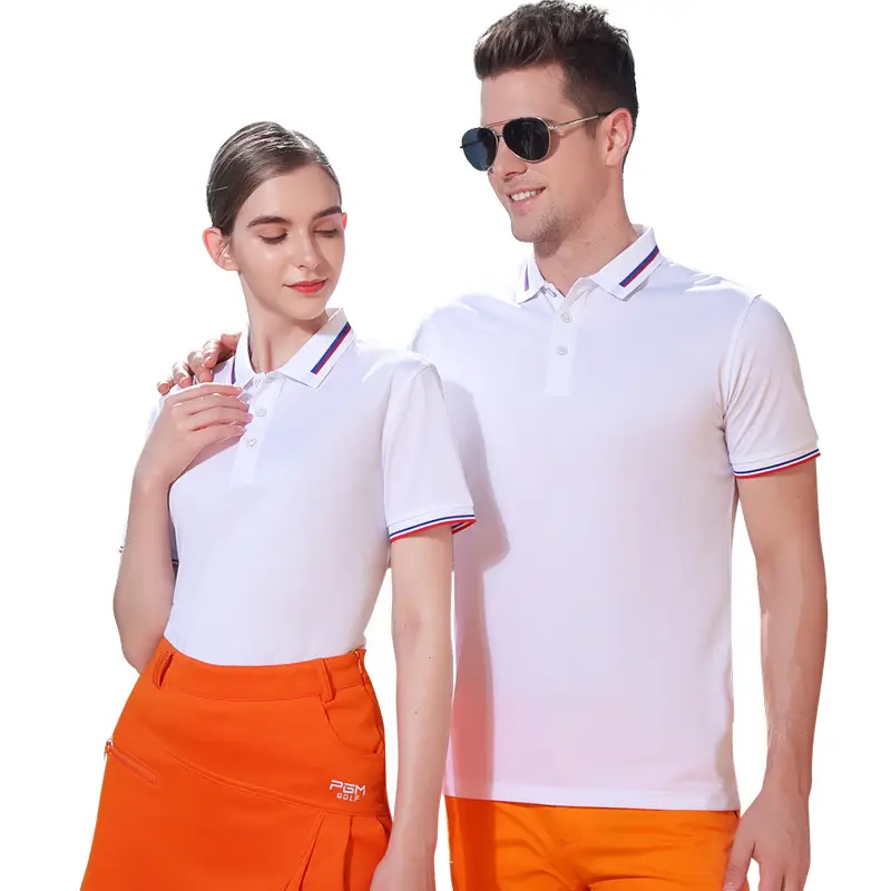 Men Women White Polo Shirt with Embroidered Logo - Image 18