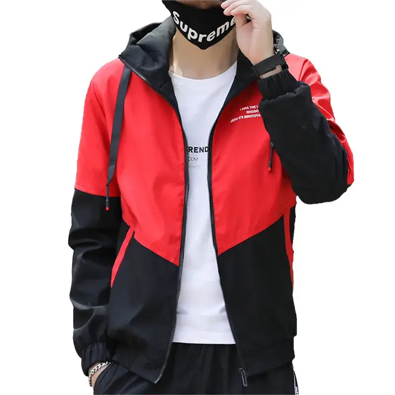Men's Korean Fashion Jacket Yellow Black Zip Front Sports Casual - Image 2