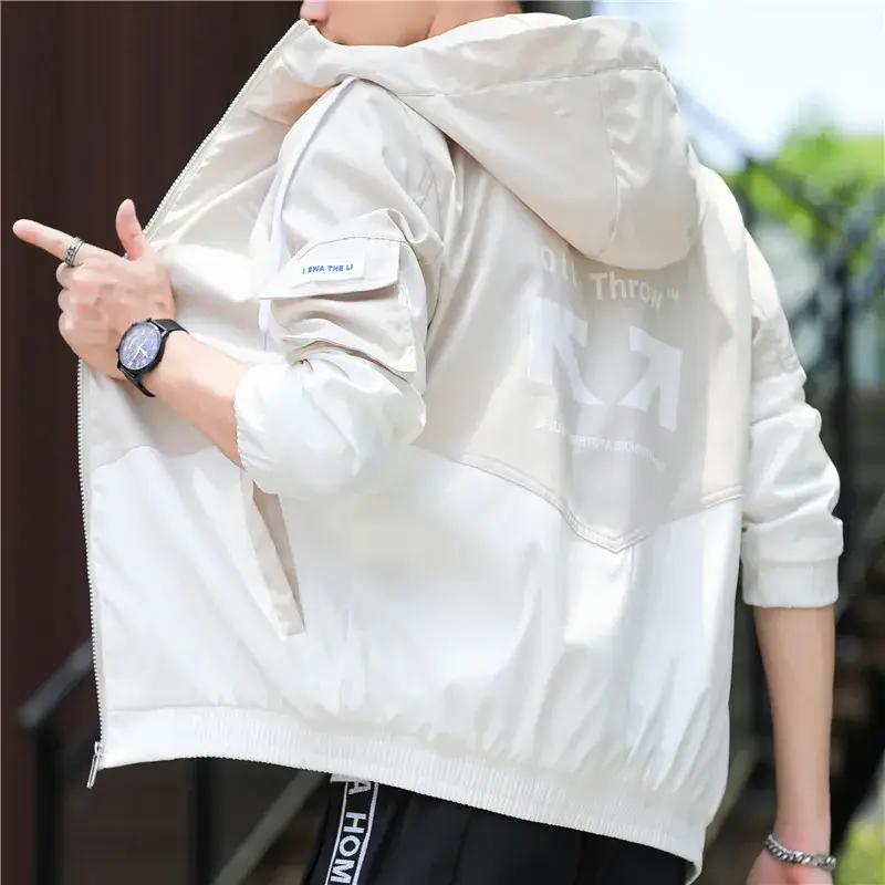 Men's Korean Fashion Jacket Yellow Black Zip Front Sports Casual - Image 8