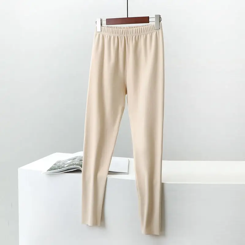Women's 2026 Thermal Leggings Brown Slimming Layering Pants - Image 2