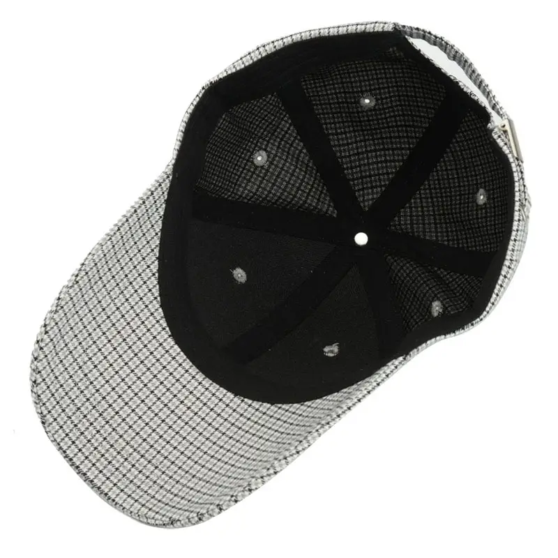 Plaid Baseball Cap Men Women Casual Sports