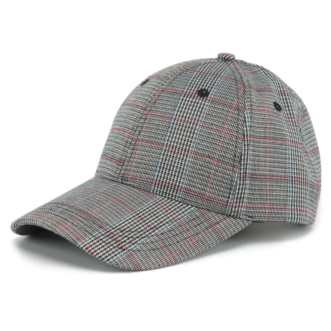 Plaid Baseball Cap Men Women Casual Sports