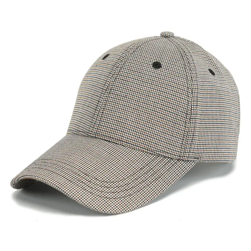 Plaid Baseball Cap Men Women Casual Sports