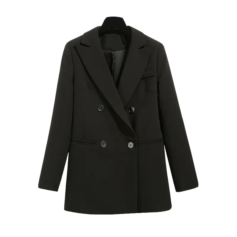 Women Korean Style Loose Blazer Jacket Black 2026 - Image 5