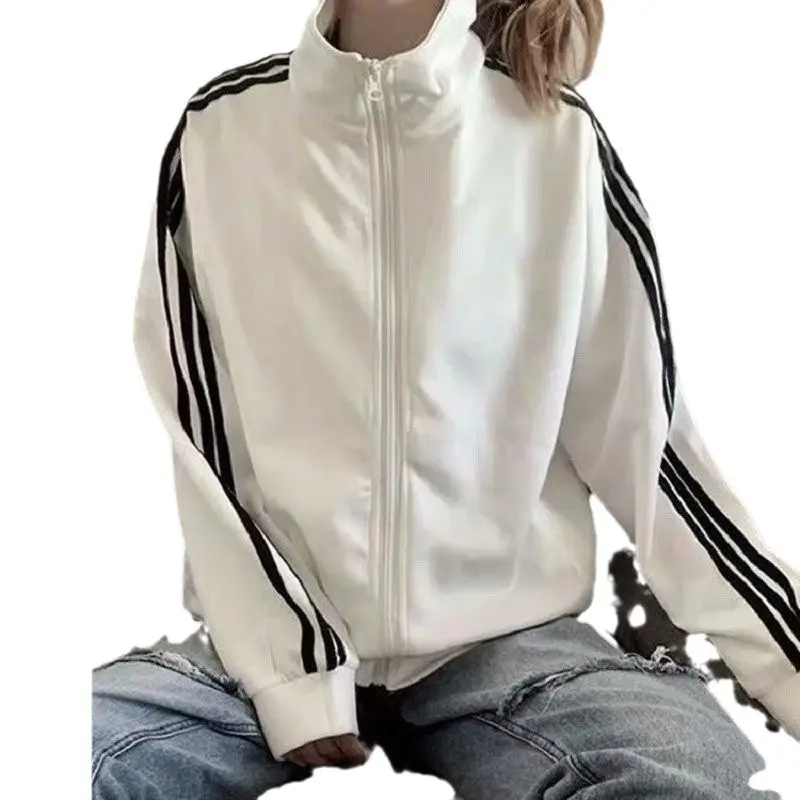 Women White Three Bar Jacket Spring Summer 2020 - Image 7