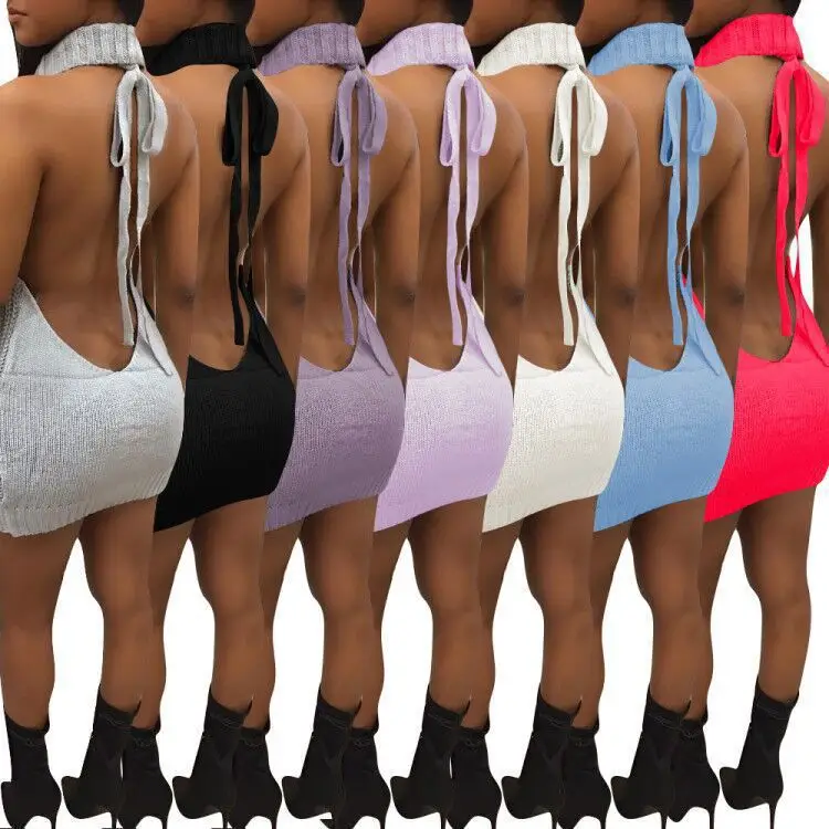 Backless Turtleneck Sweater for Women Multi Color Large - Image 8