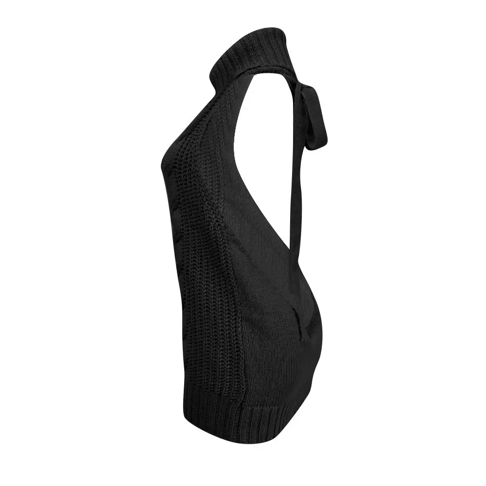 Backless Turtleneck Sweater for Women Multi Color Large - Image 9