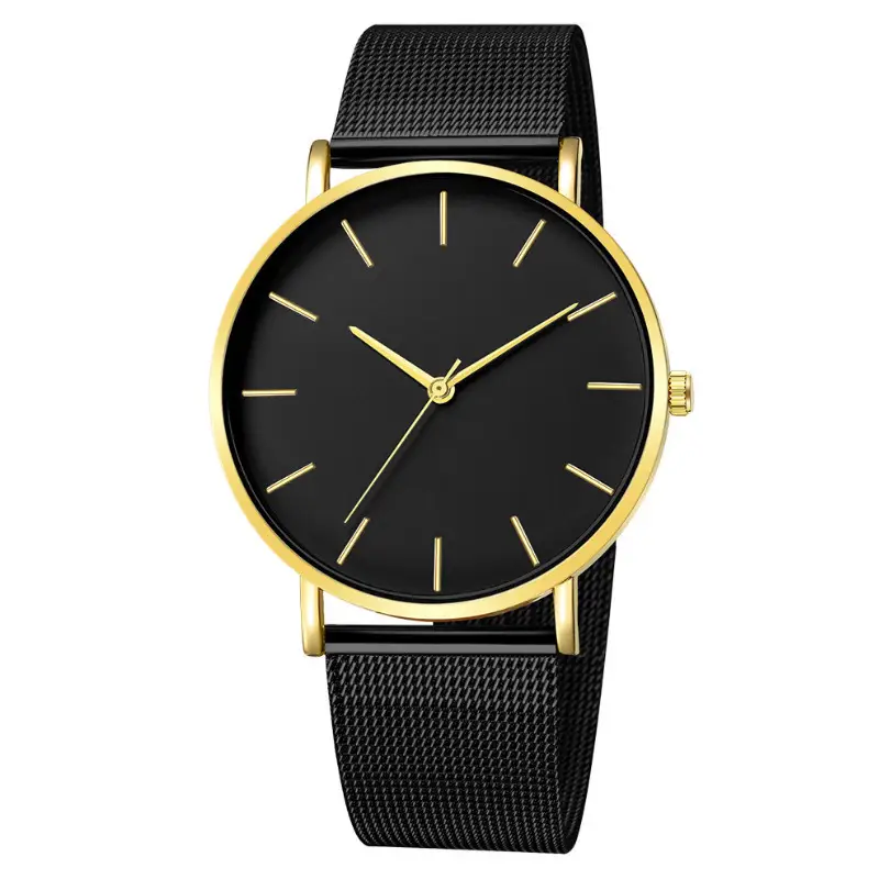 Manufacturer Wholesale Foreign Trade Hot Selling European and American Simple Fashion Men's Watch Men's Watch Mesh Belt Steel Belt Quartz Watch
