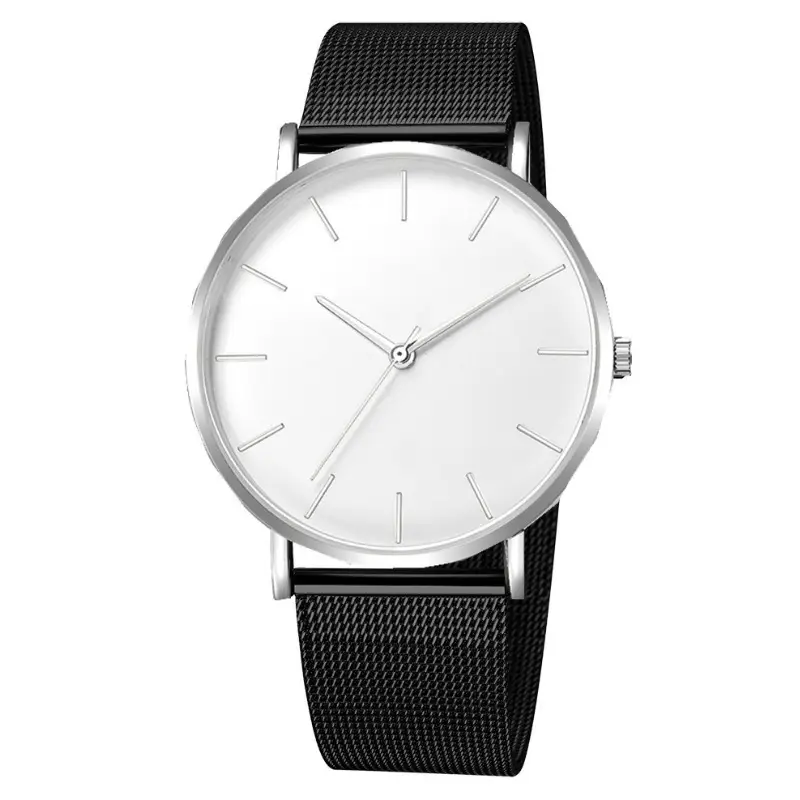 Manufacturer Wholesale Foreign Trade Hot Selling European and American Simple Fashion Men's Watch Men's Watch Mesh Belt Steel Belt Quartz Watch