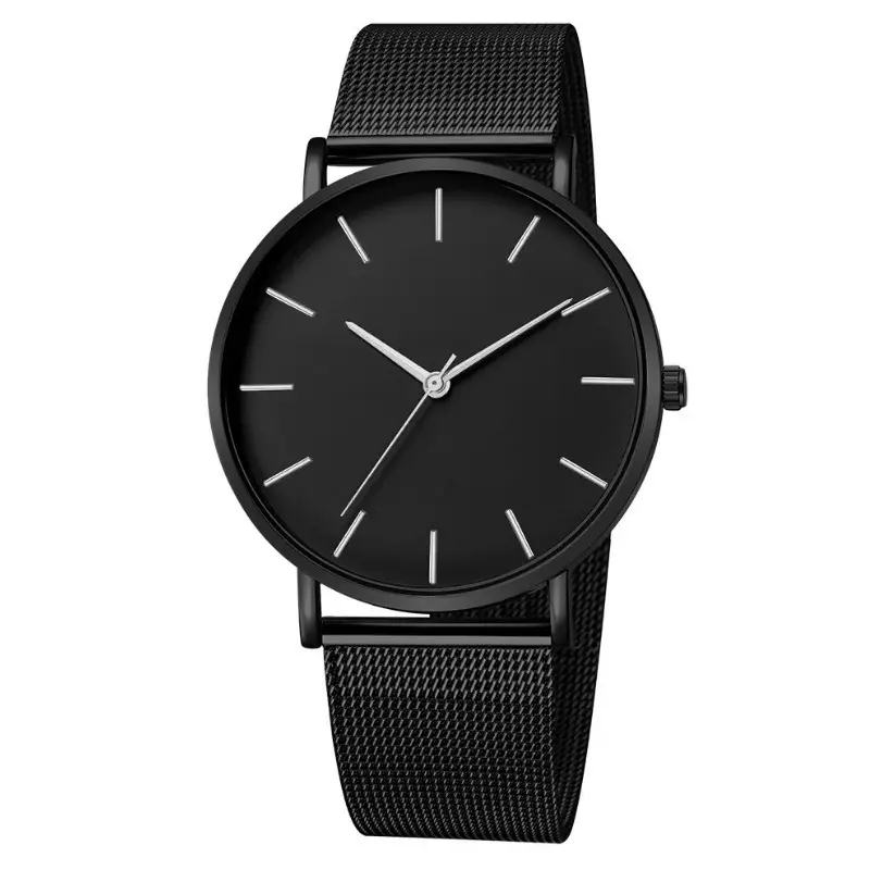 Manufacturer Wholesale Foreign Trade Hot Selling European and American Simple Fashion Men's Watch Men's Watch Mesh Belt Steel Belt Quartz Watch