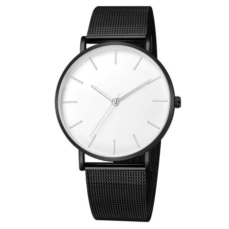 Manufacturer Wholesale Foreign Trade Hot Selling European and American Simple Fashion Men's Watch Men's Watch Mesh Belt Steel Belt Quartz Watch