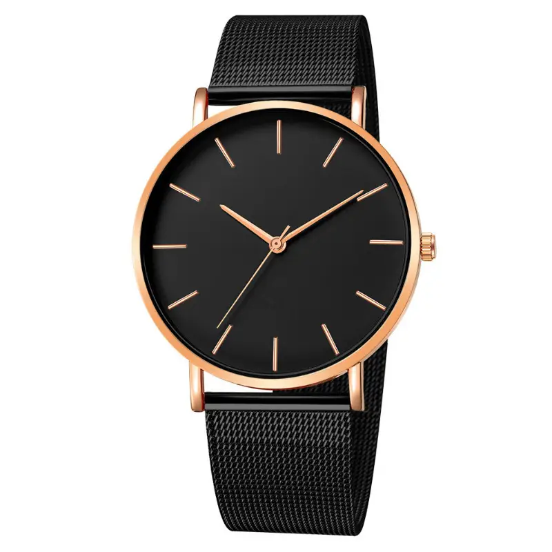 Manufacturer Wholesale Foreign Trade Hot Selling European and American Simple Fashion Men's Watch Men's Watch Mesh Belt Steel Belt Quartz Watch