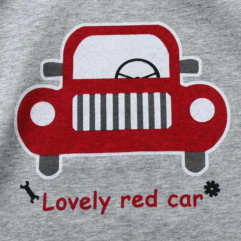 Two Piece Boys Long Sleeve Lycra Cotton T-Shirt Grey - Image 5
