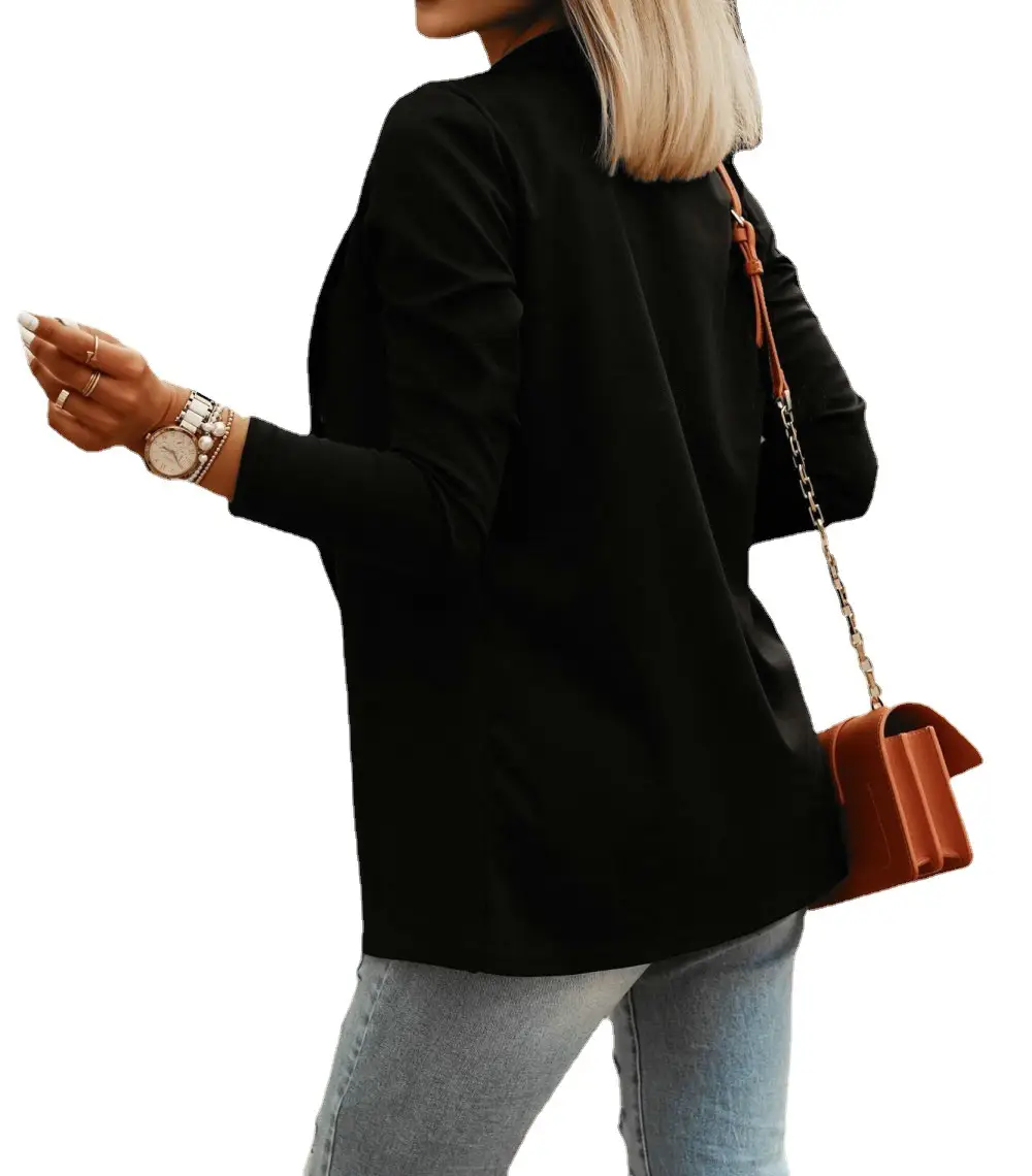 2020 Autumn White Polyester Jacket for Women Casual Commute - Image 5