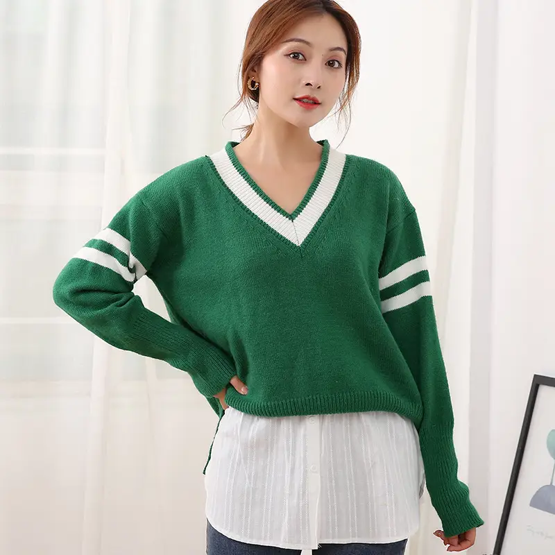 White Jacquard Stacked Sweatshirt Backing Skirt - Image 4