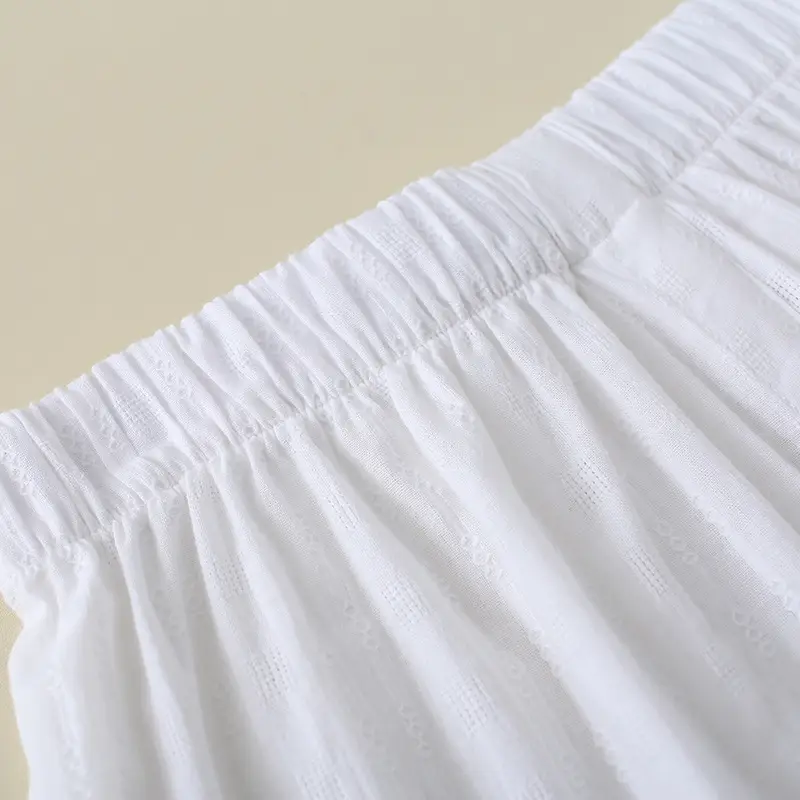 White Jacquard Stacked Sweatshirt Backing Skirt - Image 7