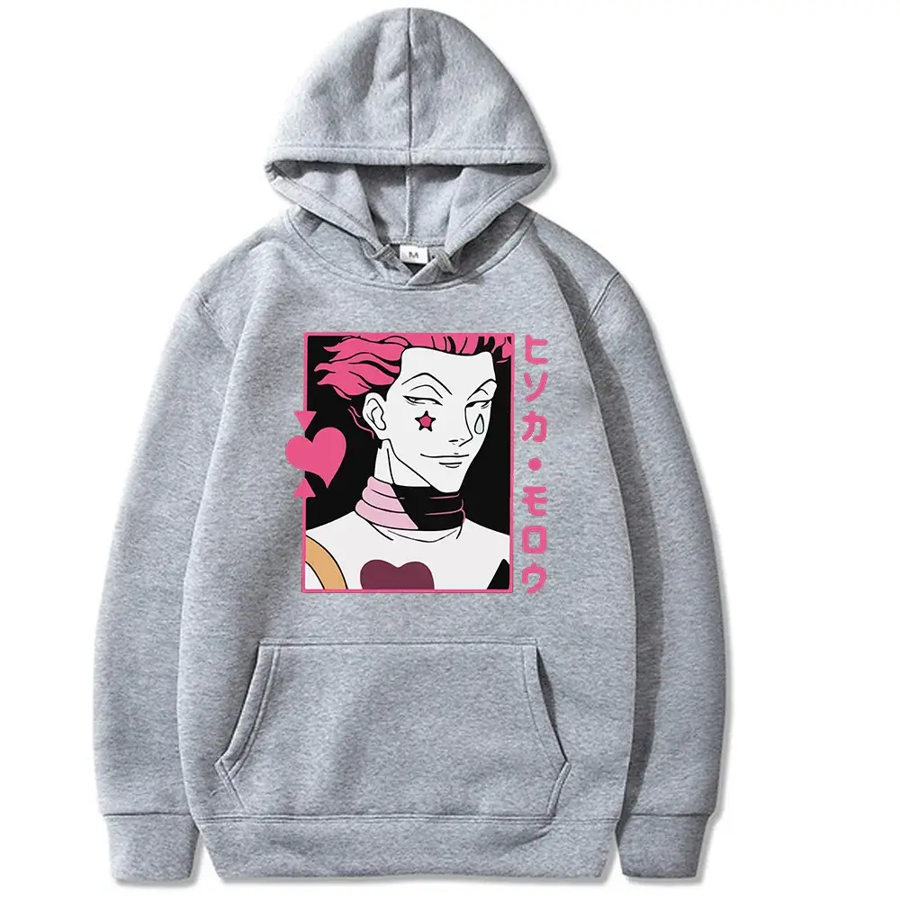 Men Oversize Hoonider Hoodie Anime Print White - Image 4