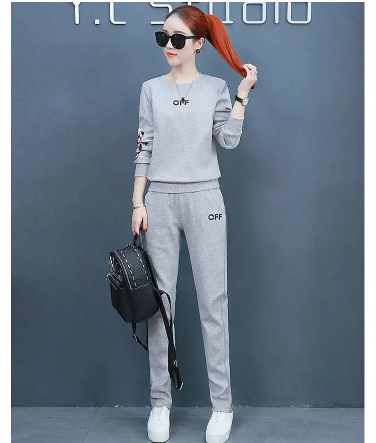 Pink 2-Piece Women's Spring Wear Suit with Embroidered Design — feature 16