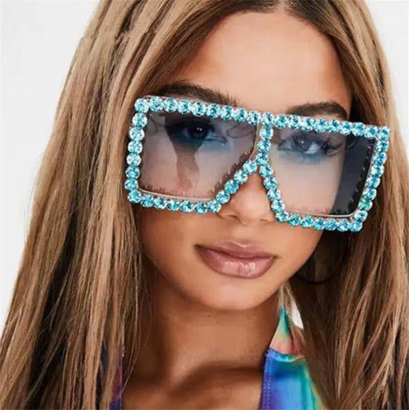 Diamond Encrusted Women Sunglasses Retro Fashion - Image 2
