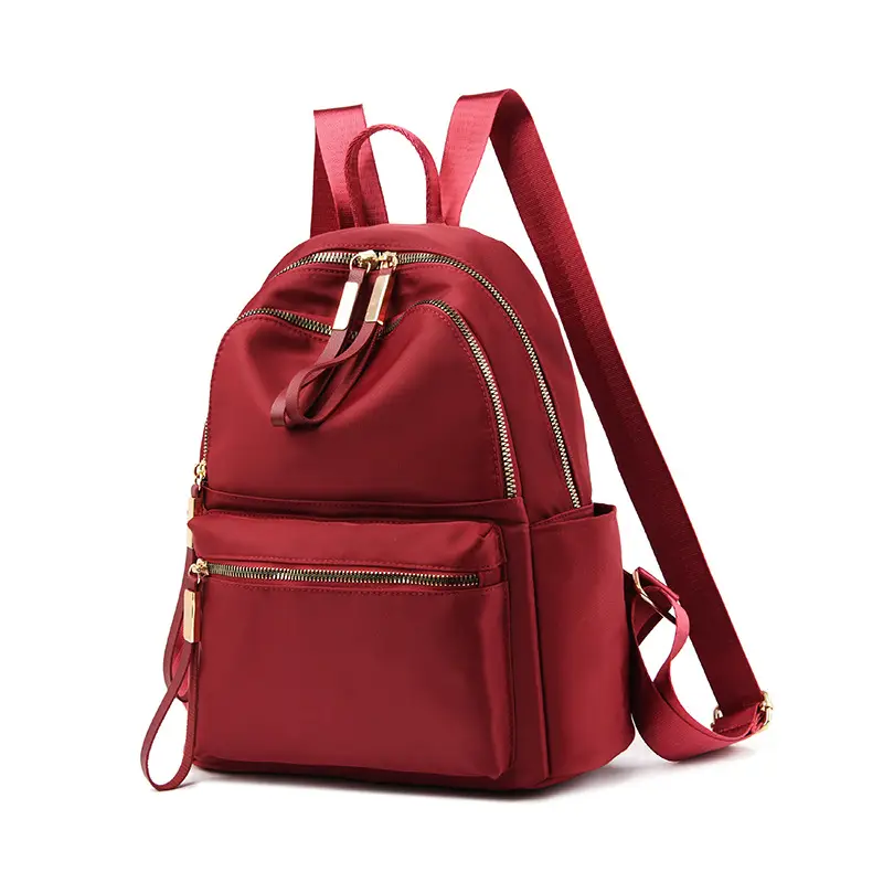 Women Red Nylon Crossbody Backpack 2024 New Trendy - Image 3