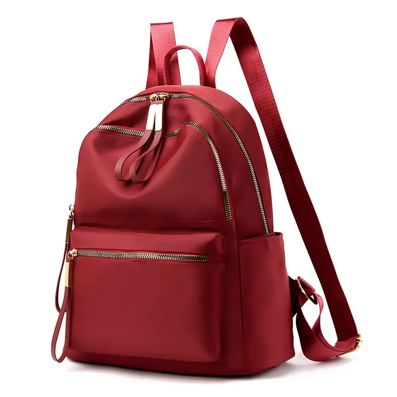 Women Red Nylon Crossbody Backpack 2024 New Trendy - Image 4
