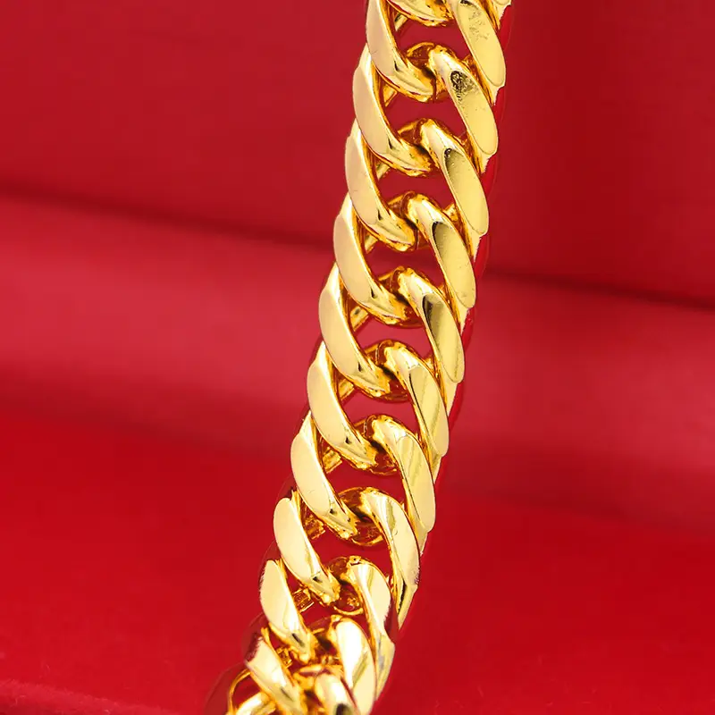 Brass Gold Plated Buckle Whip Boss Bracelet - Image 3