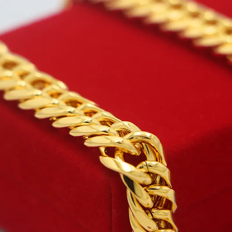 Brass Gold Plated Buckle Whip Boss Bracelet - Image 4