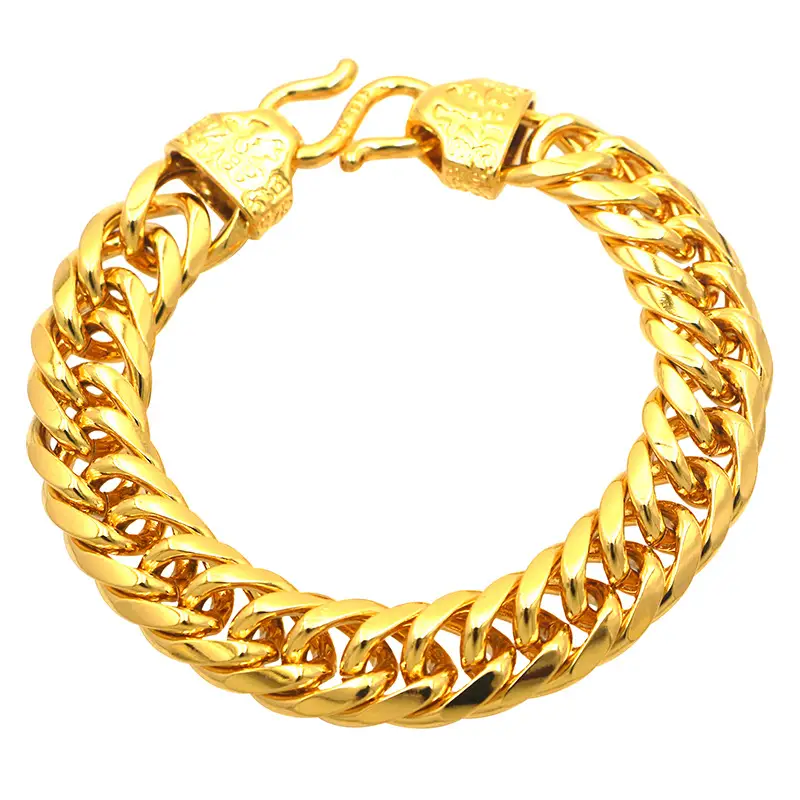 Brass Gold Plated Buckle Whip Boss Bracelet - Image 6
