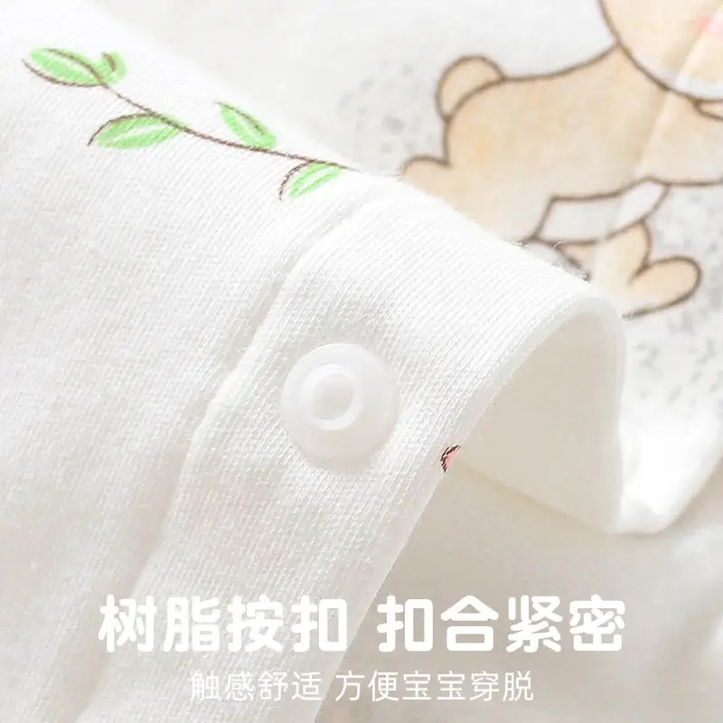 Newborn Boneless Robe White Rabbit Print 3-24M