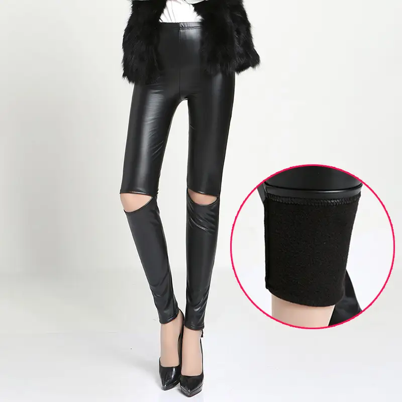 Women Leopard Print Ripped Leggings High Waist Sports Yoga Pants — feature 5