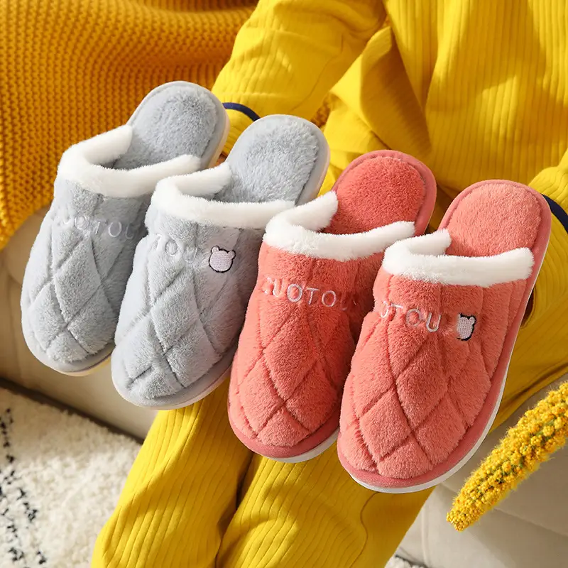 2024 Women's Cotton Slippers Winter Warm Thick Soled