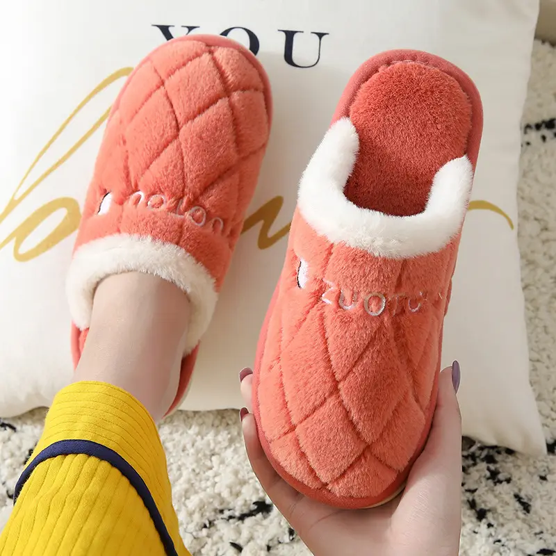 2024 Women's Cotton Slippers Winter Warm Thick Soled