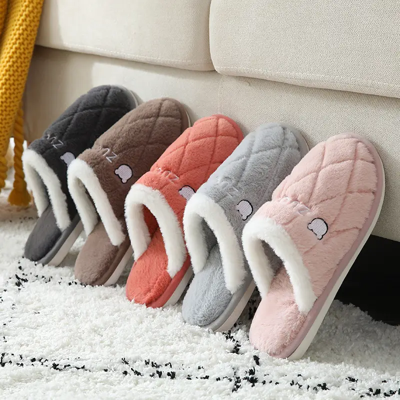 2024 Women's Cotton Slippers Winter Warm Thick Soled