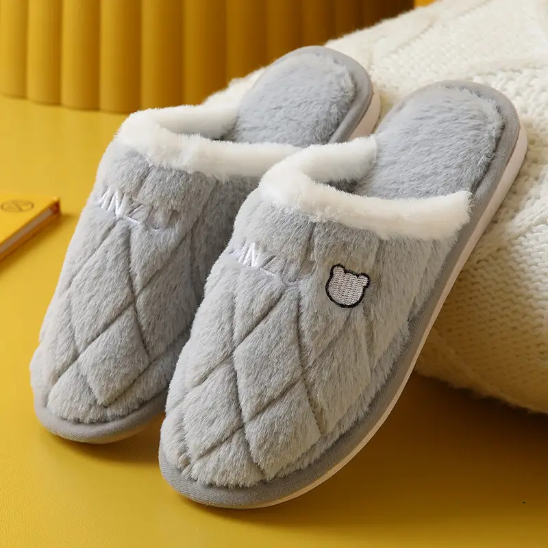 2024 Women's Cotton Slippers Winter Warm Thick Soled