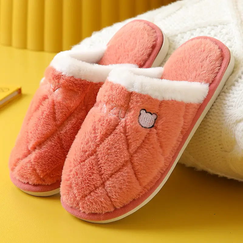 2024 Women's Cotton Slippers Winter Warm Thick Soled