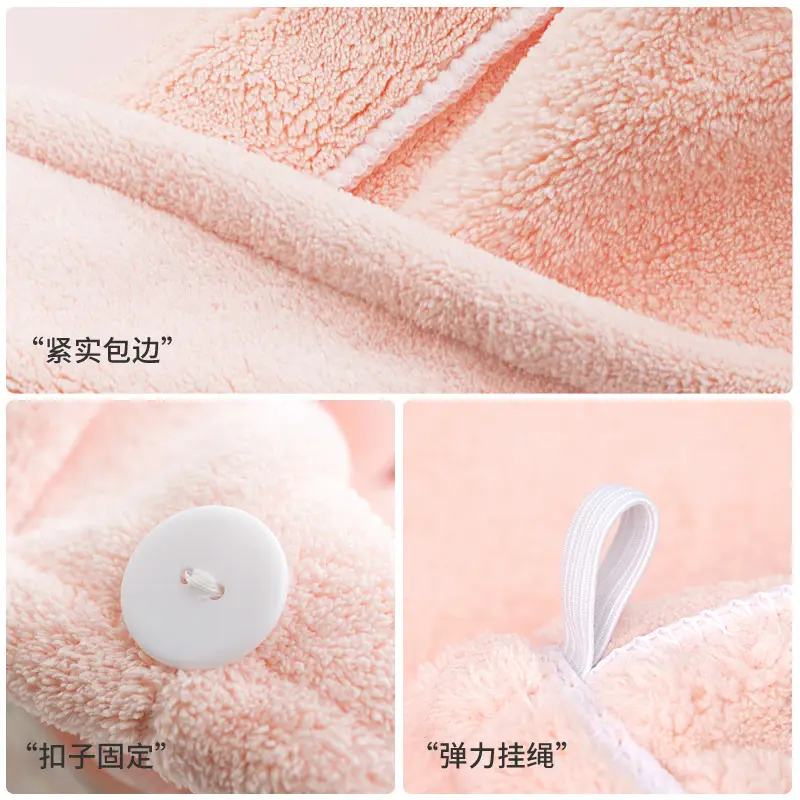 Coral Fleece Hair Drying Towel Rabbit Ears Women