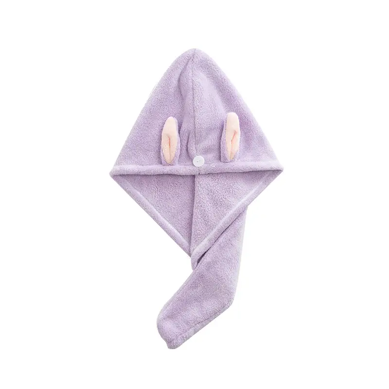 Coral Fleece Hair Drying Towel Rabbit Ears Women