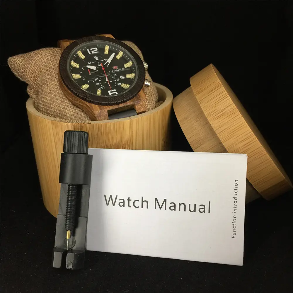 Kunhuang Wooden Watch Box Carbonized Wood - Image 2