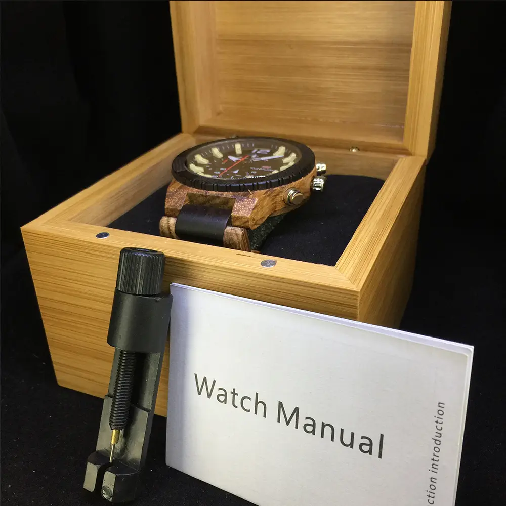 Kunhuang Wooden Watch Box Carbonized Wood - Image 4