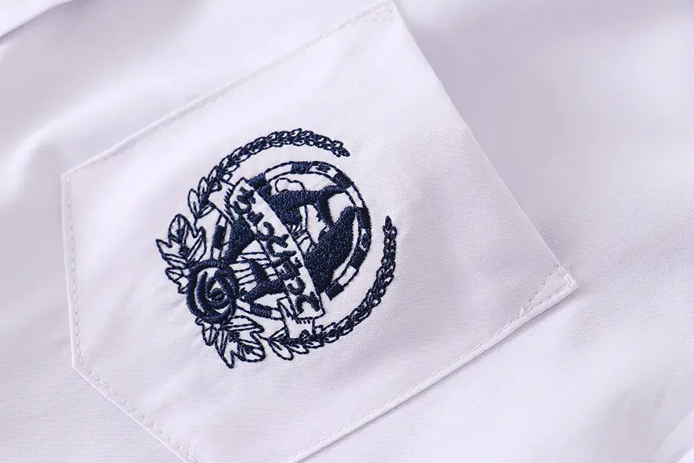 White Orthodox Embroidered Long Sleeve Shirt for Girls - Image 4