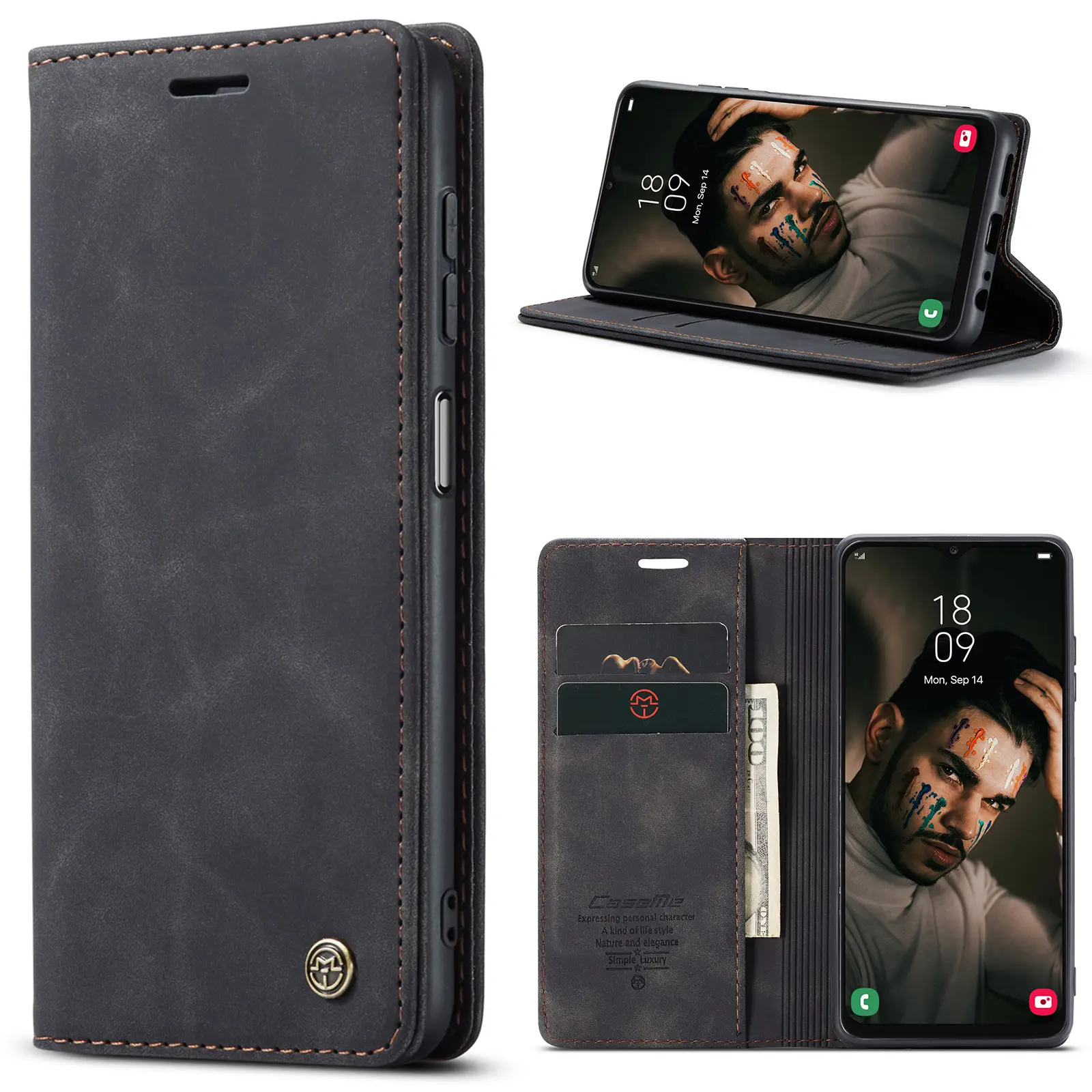 Samsung A13 Leather Anti-Drop Magnetic Case